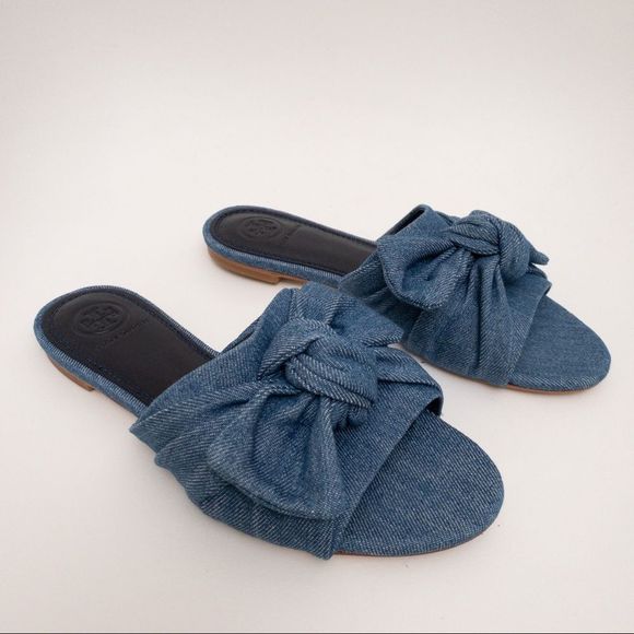 TORY BURCH Annabelle Bow Slides Size 5.5 - Picture 6 of 12